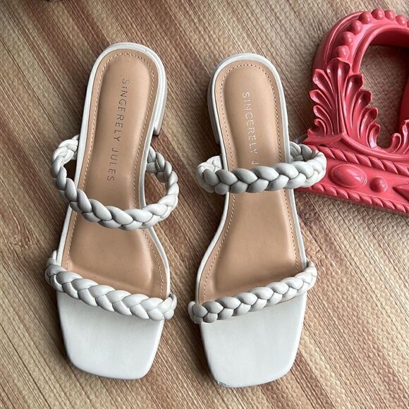 Sincerely Jules Neptune Double Braided Band Sandals - Picture 4 of 9